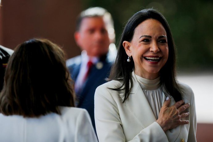 Archivo - 11 March 2026, Chile, Valparaiso: Venezuelan Nobel Peace Prize laureate Maria Corina Machado visits the Chilean Congress ahead of the inauguration of incoming Chilean President Jose Antonio Kast. Photo: Hans Scott/Agencia Uno/dpa