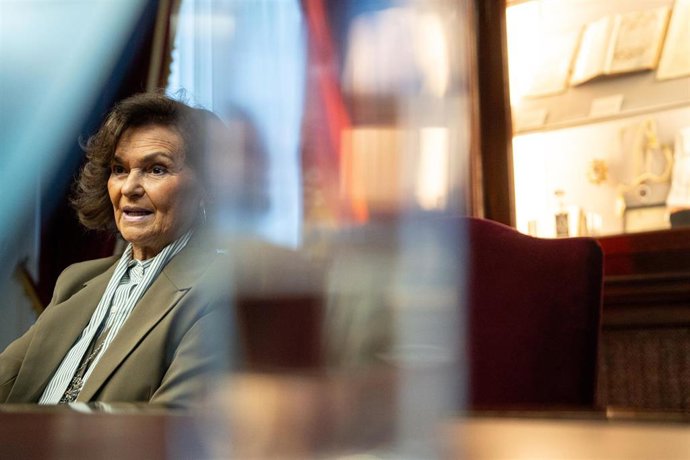 Archivo - La presidenta del Consejo de Estado, Carmen Calvo, durante la presentación del programa del V Centenario del Consejo de Estado, a 10 de febrero de 2026, en Madrid (España). 