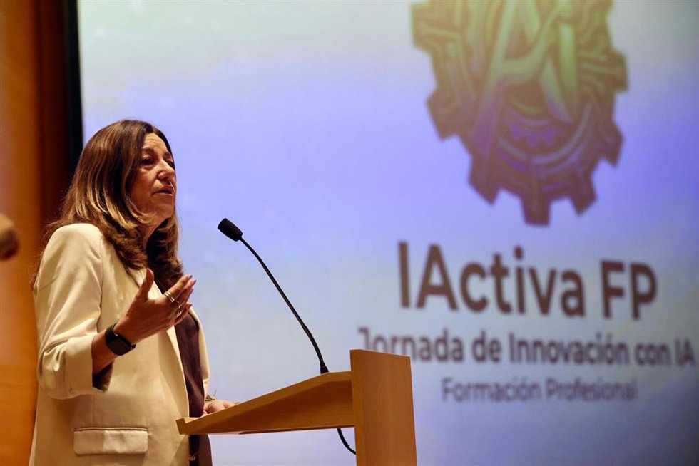La consejera Carmen Castillo interviene en la Jornada de Innovación IActiva FP organizada por la Consejería de Desarrollo Educativo y Formación Profesional que dirige.