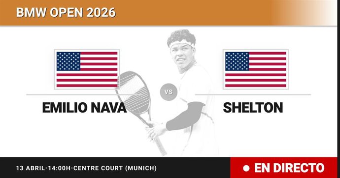 Emilio Nava - Ben Shelton: resumen y estadísticas del partido de Dieciseisavos de final de BMW Open