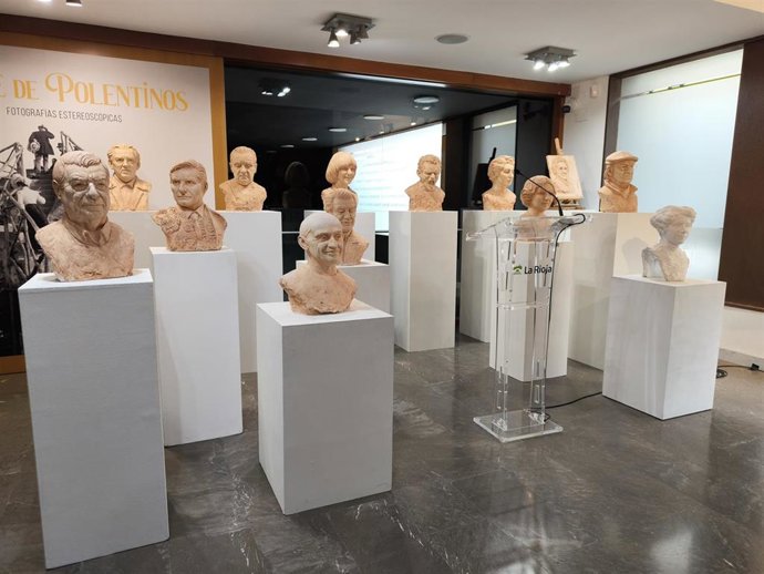 Bustos de personalidaes riojanas que se van a ceder a diferentes espacios riojanos