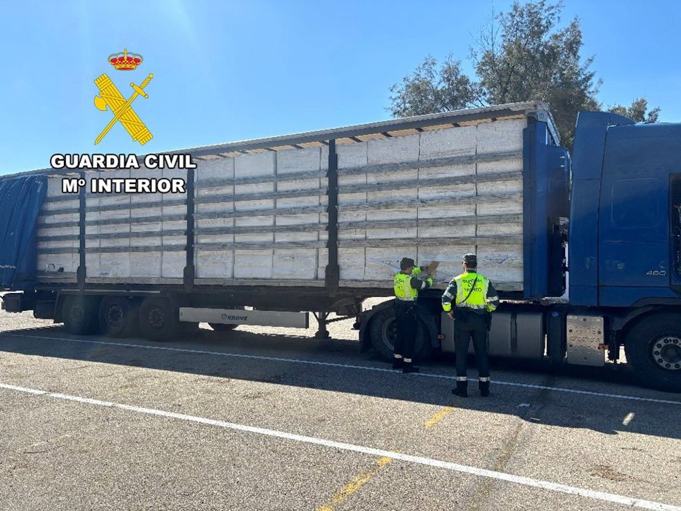 Imagen del camión interceptado