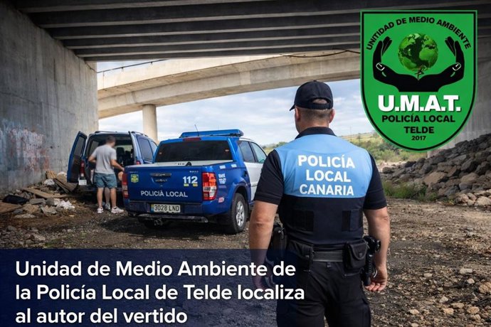 Agentes de la Unidad de Medio Ambienta de la Policía Local de Telde localizan al autor de un vertido