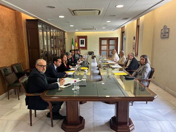 Reunión de la Comisión Mixta entre la Consejería de Justicia y la Fiscalía Superior de Andalucía celebrada este lunes en Granada.
