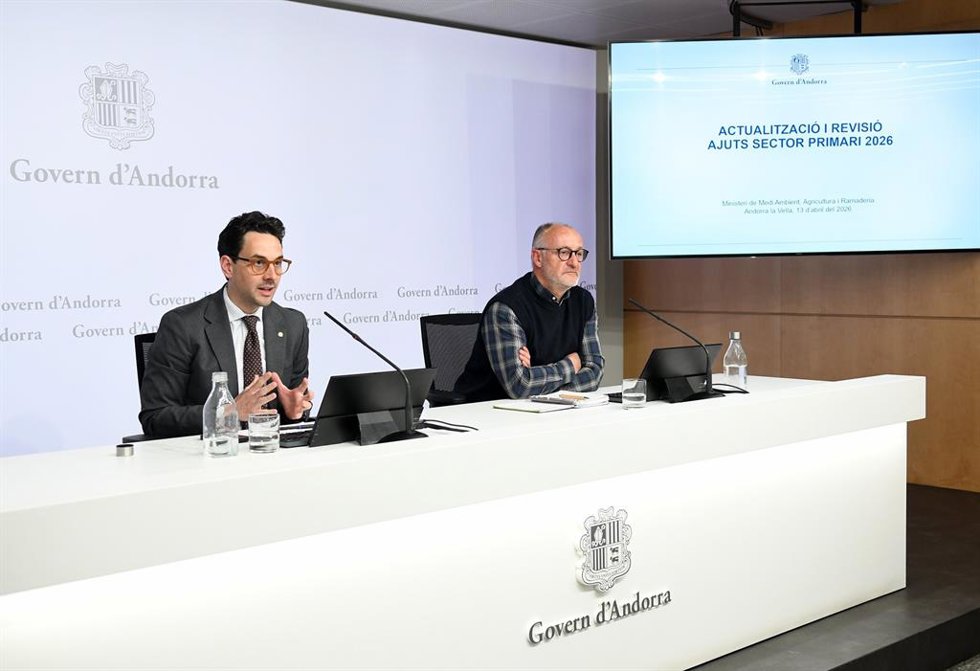 Guillem Casal y Josep Casal en la rueda de prensa de este lunes.