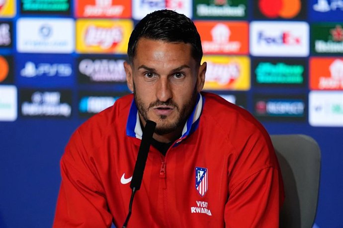 Jorge Resurreccion Koke attends his press conference during the training day of Atletico de Madrid ahead the UEFA Champions League 2025/26 Quarter-Final Second Leg match against FC Barcelona at Riyadh Air Metropolitano on April 13, 2026, in Madrid, Spain.