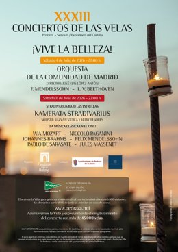 Cartel de los conciertos de Las Velas en la edición de 2026