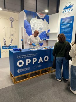 Degustación en el stand de OPPAO en el salón Gourmets de Madrid