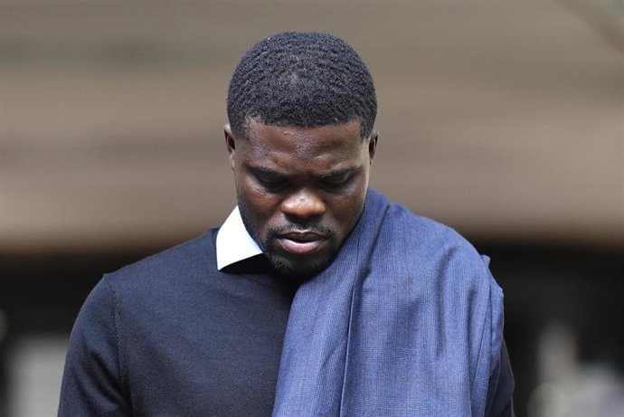 El centrocampista del Villarreal CF Thomas Partey, a la salida del TRibunal de Southwark, en Inglaterra.