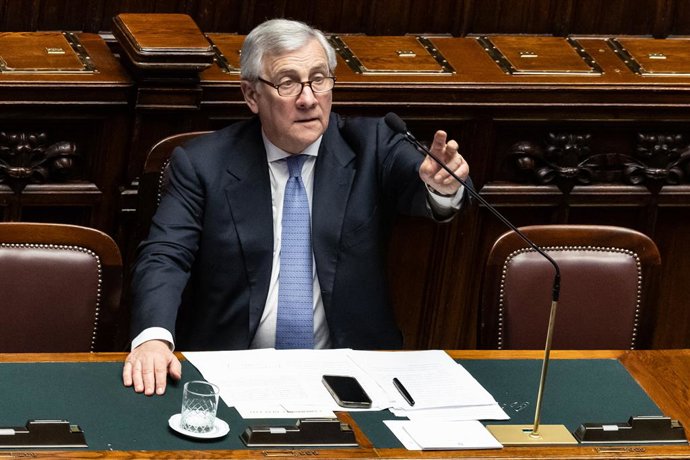 Il Ministro degli Esteri Antonio Tajani durante lo svolgimento del question time alla Camera dei Deputati a Roma, MercoledÃ, 08 Aprile 2026  (foto Mauro Scrobogna / LaPresse) ..MInister of Foreign Affairs Antonio Tajani in occasion of the question time i