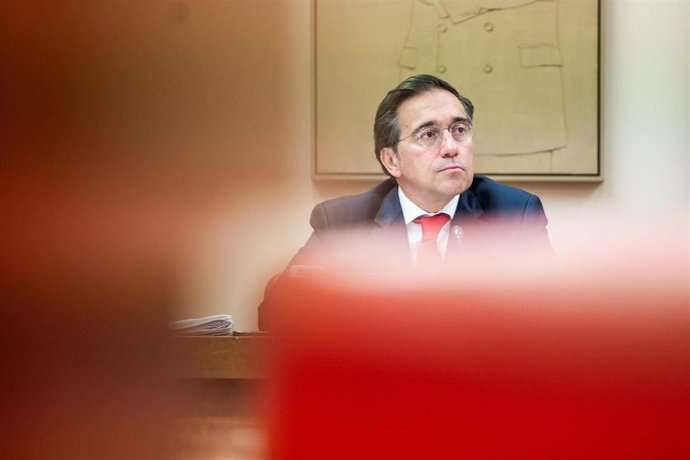 El ministro José Manuel Albares, en su comparecencia ante la Comisión de Asuntos Exteriores