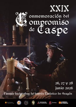 Cartel de la XXIX edición de la Conmemoración del Compromiso de Caspe.