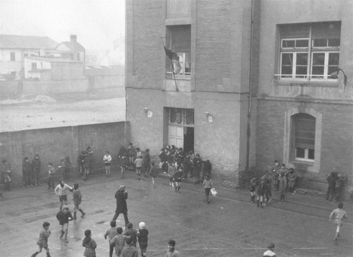Imagen histórica del colegio Salesianos Los Boscos de Logroño