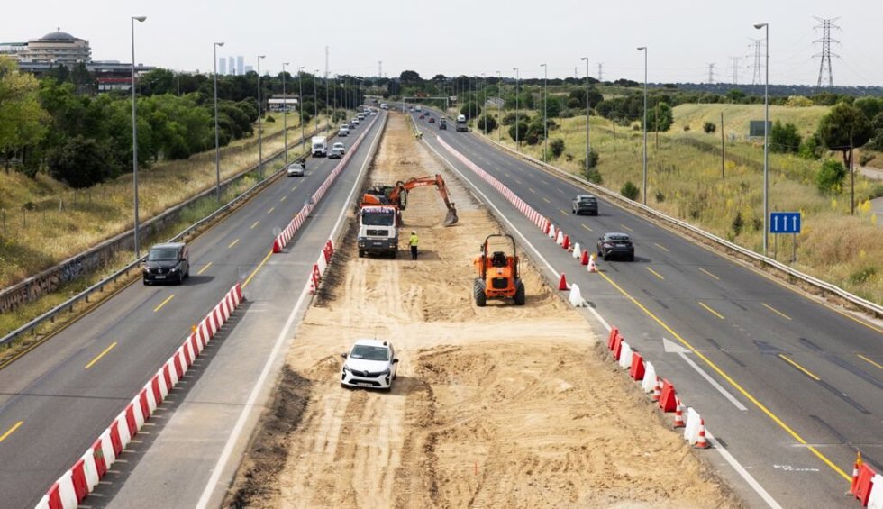 Obras en la M-607 para ampliar al tercer carril