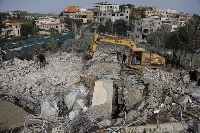 Arxiu - Resultat d'un bombardeig israelià contra un habitatge del Sud de Lian