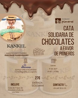 Cata solidaria de chocolate para Fundación Pioneros