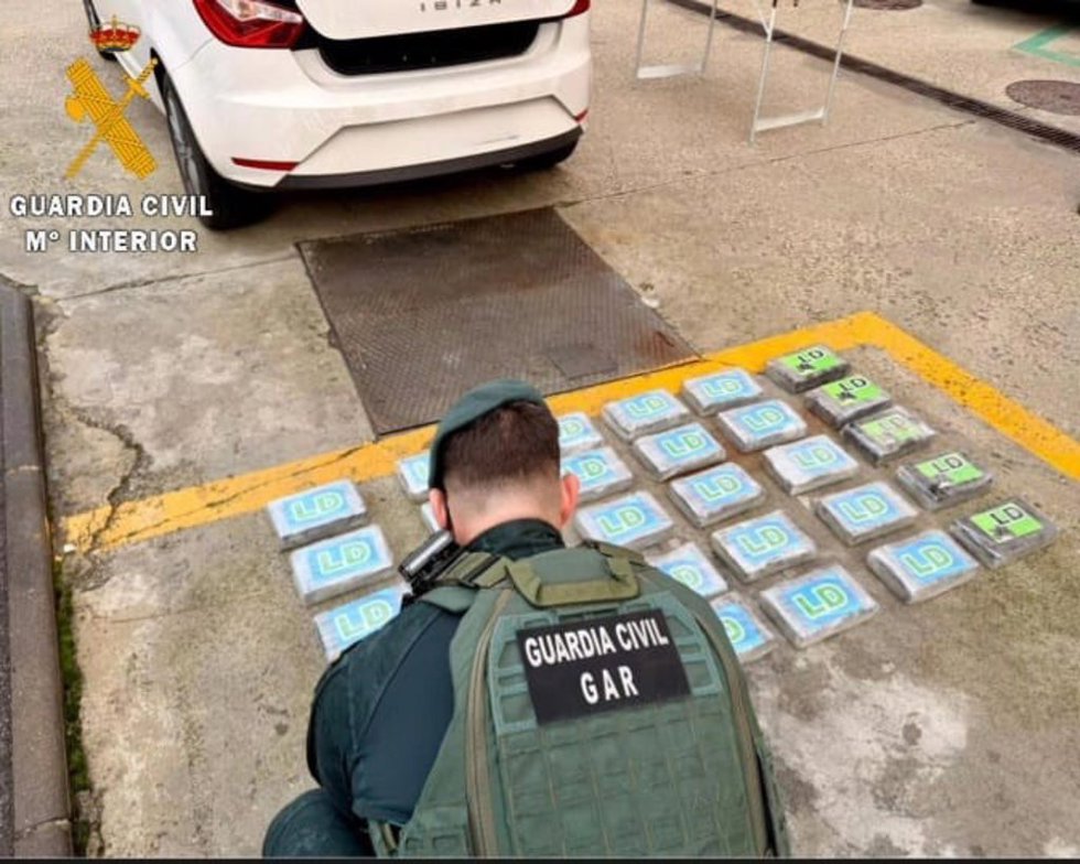 Imagen del material interceptado