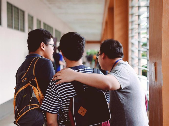 Alumnos en un instituto.