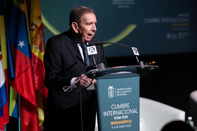 Archivo - Arquivo - 5 de junho de 2025, Madri, Madri, Espanha: O político venezuelano EDMUNDO GONZALEZ URRUTIA na abertura do Congresso Internacional ICAM 2025: Ibero-América