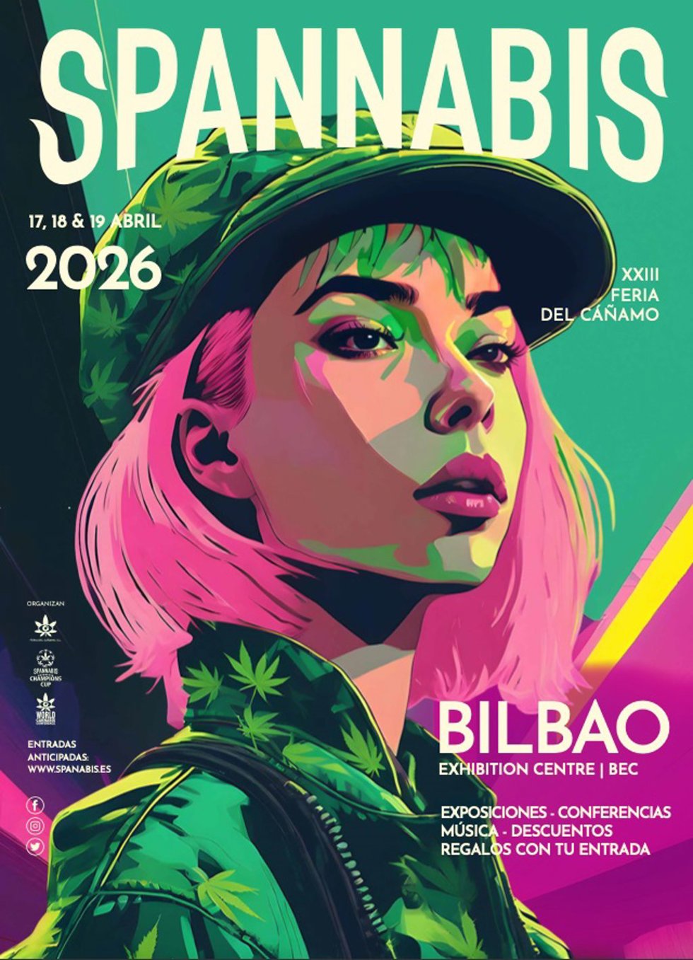Cartel de Spannabis 2026 en el BEC de Barakaldo (Bizkaia)