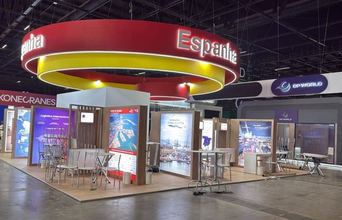 Pabellón de España en la feria Intermodal South America celebrada en São Paulo (Brasil).