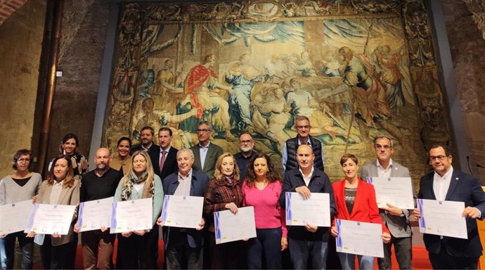 Representantes de las empresas y entidades distinguidas en el proyecto 'León, Compromiso de Calidad Turística'.