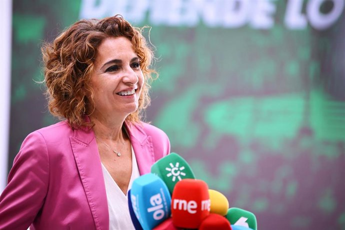 La secretaria general del PSOE-A y candidata a la Presidencia de la Junta, María Jesús Montero, este martes