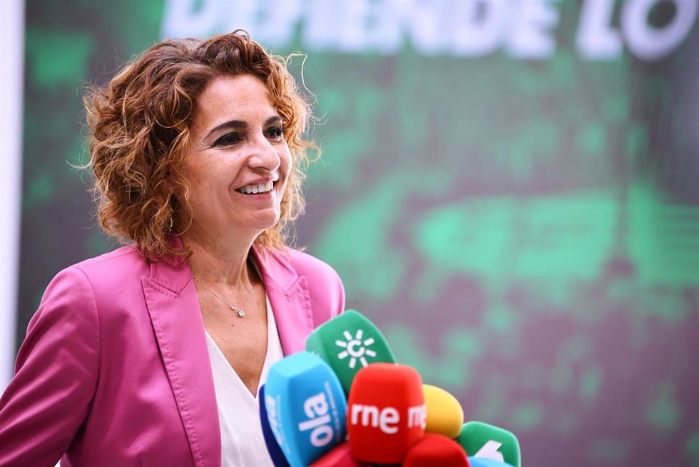 La secretaria general del PSOE-A y candidata a la Presidencia de la Junta, María Jesús Montero, este martes