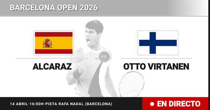 Carlos Alcaraz - Otto Virtanen: resumen y estadísticas del partido de Dieciseisavos de final de Barcelona Open