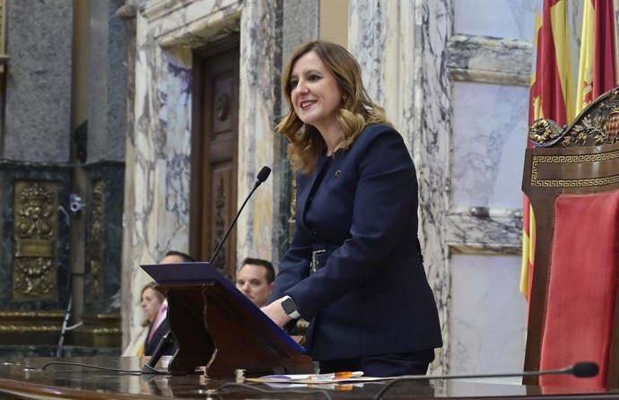 Archivo - Arxiu - L'alcaldessa de València, María José Catalá, durant un acte de l'ajuntament d'esta ciutat.