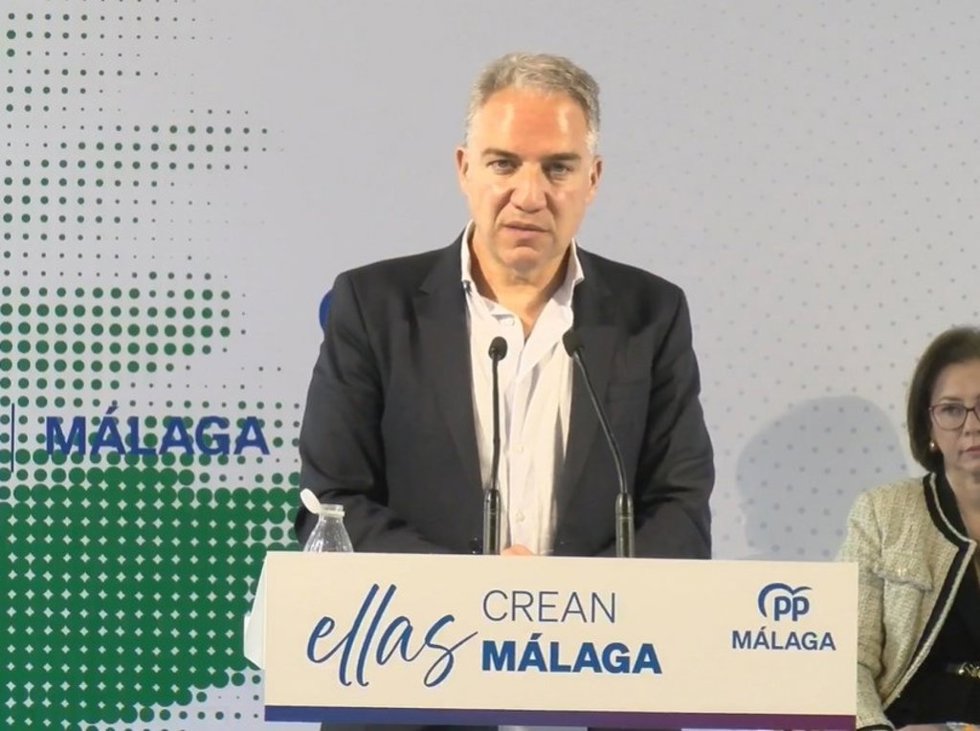 Archivo - El vicesecretario de Coordinación Autonómica y Local y Análisis Electoral del PP, Elías Bendodo, en un encuentro del PP de Málaga. (Foto de archivo).