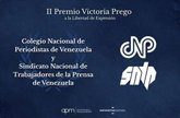 Foto: Venezuela.- El Colegio y el Sindicato de Periodistas de Venezuela, Premio Victoria Prego a la Libertad de Expresión de la APM