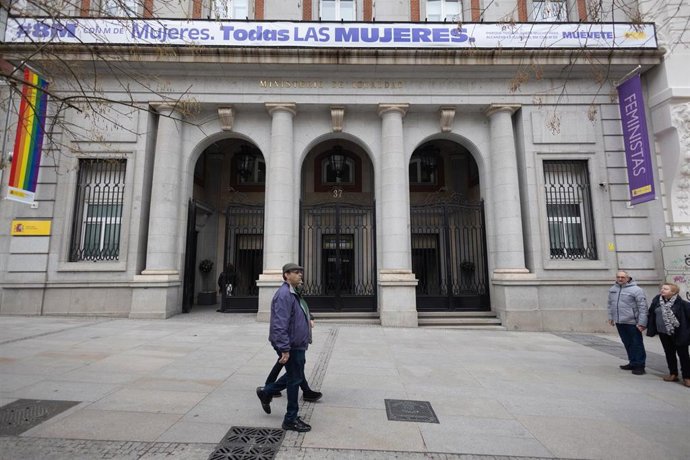 Archivo - Fachada del ministerio de Igualdad, a 8 de marzo de 2024, en Madrid (España). 