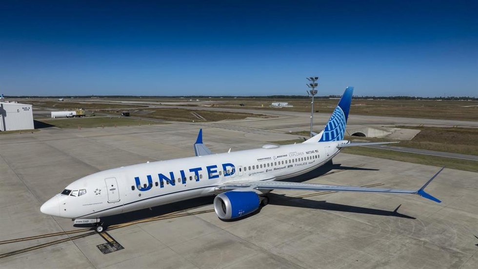 Archivo - Boeing Test & Evaluation; Flight Test; BT&E; 737-8, United airlines, UA4205, ecoDemonstrator Explorer, ecoD, IPS testing, Houston