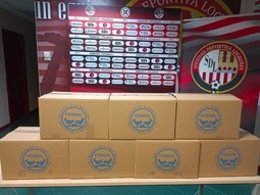 La SD Logroñés y el Banco de Alimentos de La Rioja renuevan su alianza en una nueva recogida especial de alimentos