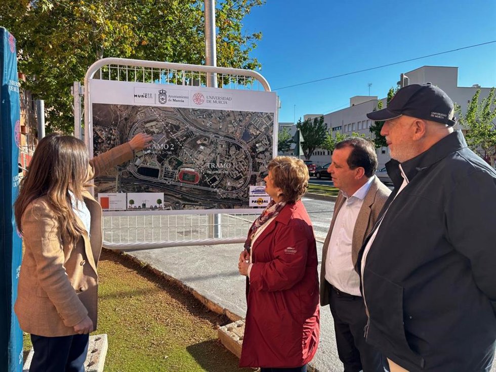 Mapa de las obras de renovación del anillo perimetral del Campus de Espinardo