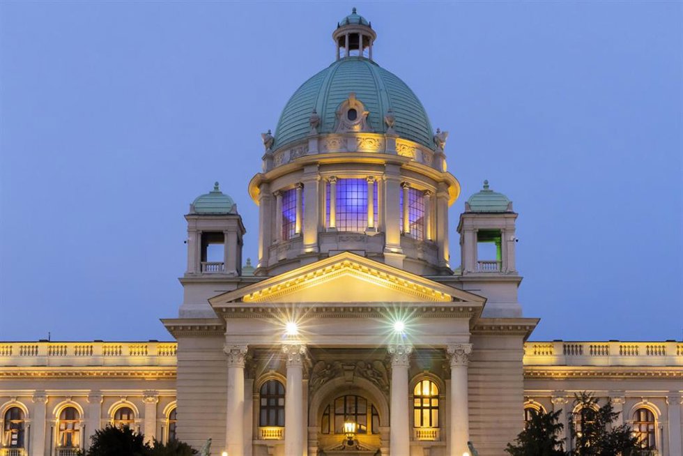 Archivo - Imagen de archivo del Parlamento de Serbia. 