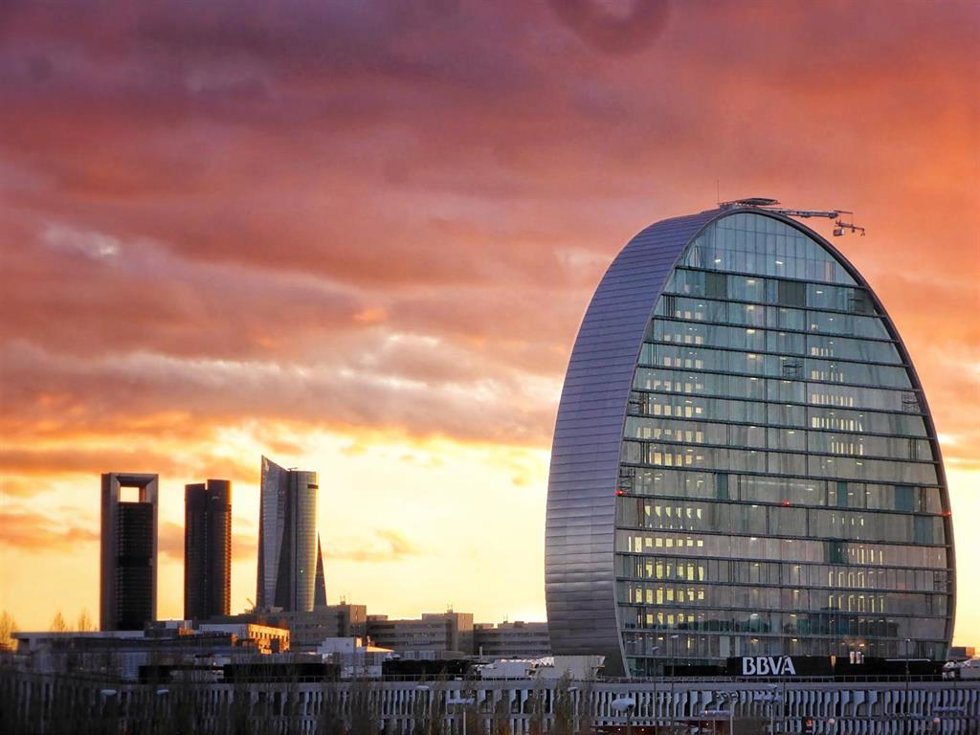 Archivo - La sede de BBVA en Madrid