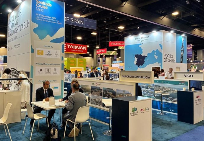 Andalucía presenta su oferta portuaria y de turismo de cruceros en la feria Seatrade Cruise Global de Miami.