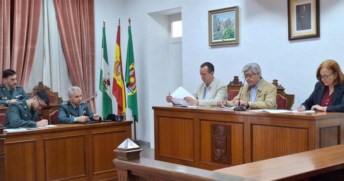 Reunión de la Junta Local de Seguridad de Pechina (Almería).