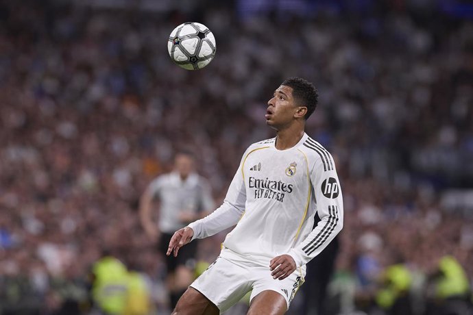 April 10, 2026, Madrid, Spain: Jude Bellingham of Real Madrid CF is seen in action during the LaLiga EA Sports 2025/2026 week 31 football match between Real Madrid CF and Girona FC at Santiago Bernabeu stadium. Final score: Real Madrid CF 1:1 Girona FC