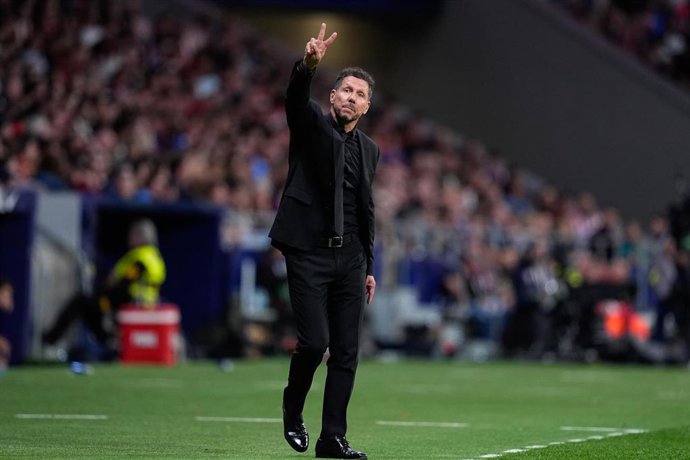 El entrenador del Atlético de Madrid, Diego Pablo Simeone.