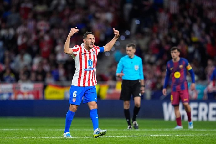 Koke Resurrección durante el Atlético de Madrid-FC Barcelona de vuelta de los cuartos de final de la Liga de Campeones 25-26