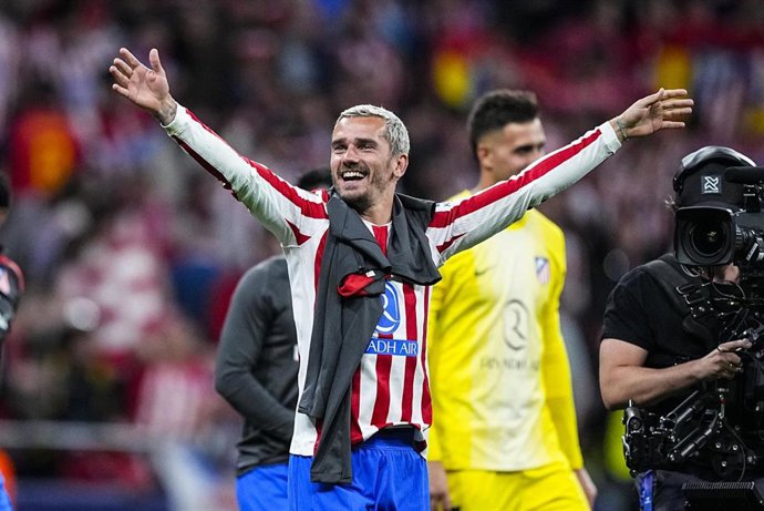Antoine Griezmann celebra el pase a semifinales del Atlético de Madrid 