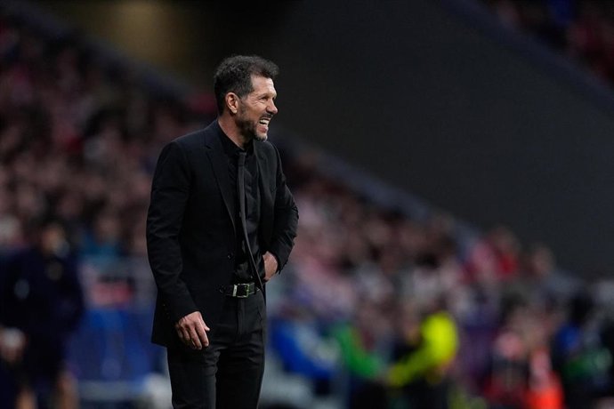 El entrenador del Atlético de Madrid, Diego Pablo Simeone, durante el encuentro.