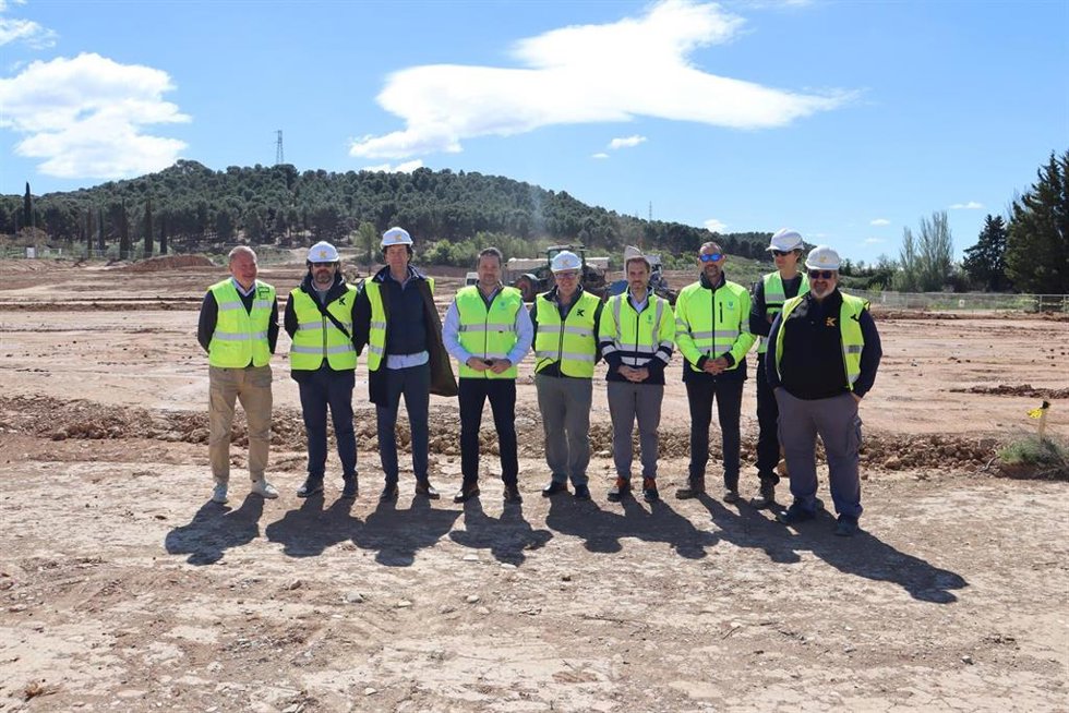 Visita a las obras de las nuevas piscinas municipales de Tudela