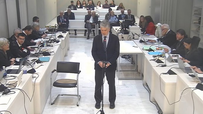 El ex director general de la Policía Ignacio Cosidó Gutiérrez a su llegada a la Audiencia Nacional, a 15 de abril de 2026, en San Fernando de Henares, Madrid (España).
