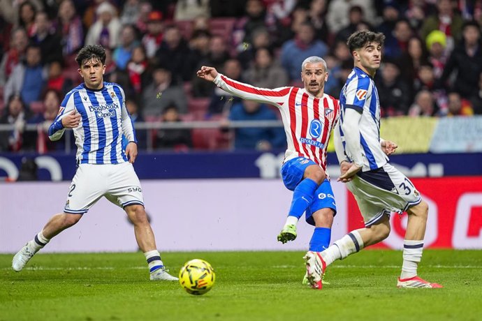 Archivo - Antoine Griezmann of Atletico de Madrid in action during the Spanish League, LaLiga EA Sports, football match played between Atletico de Madrid and Real Sociedad at Riyadh Air Metropolitano stadium on March 07, 2026, in Madrid, Spain.
