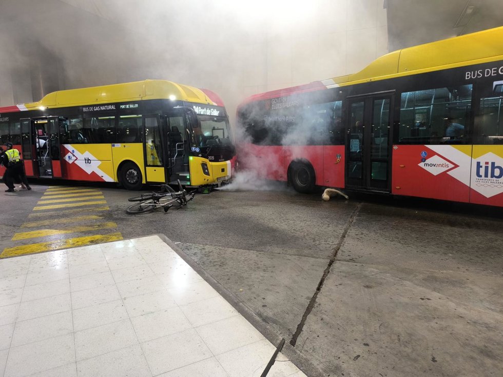 Simulacro en la estación Intermodal de Palma