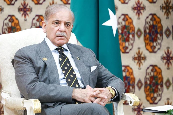 Archivo - El primer ministro de Pakistán, Shehbaz Sharif, durante una visita oficial a Turkmenistán en diciembre de 2025 (archivo)